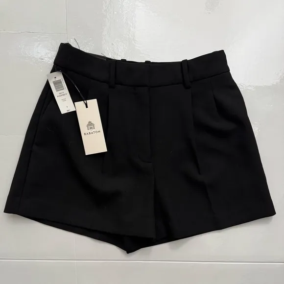 🆕 ARITIZIA BABATON✨ pleated classic mini shorts NWT sz 0