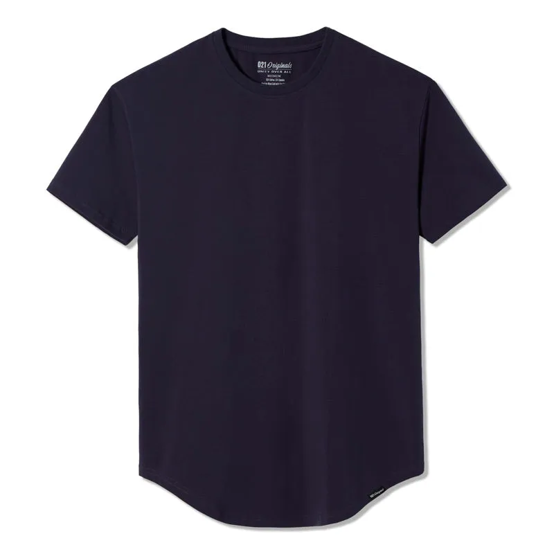 021 ESSENTIAL DROP-CUT T-SHIRT - NAVY