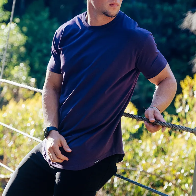 021 ESSENTIAL DROP-CUT T-SHIRT - NAVY
