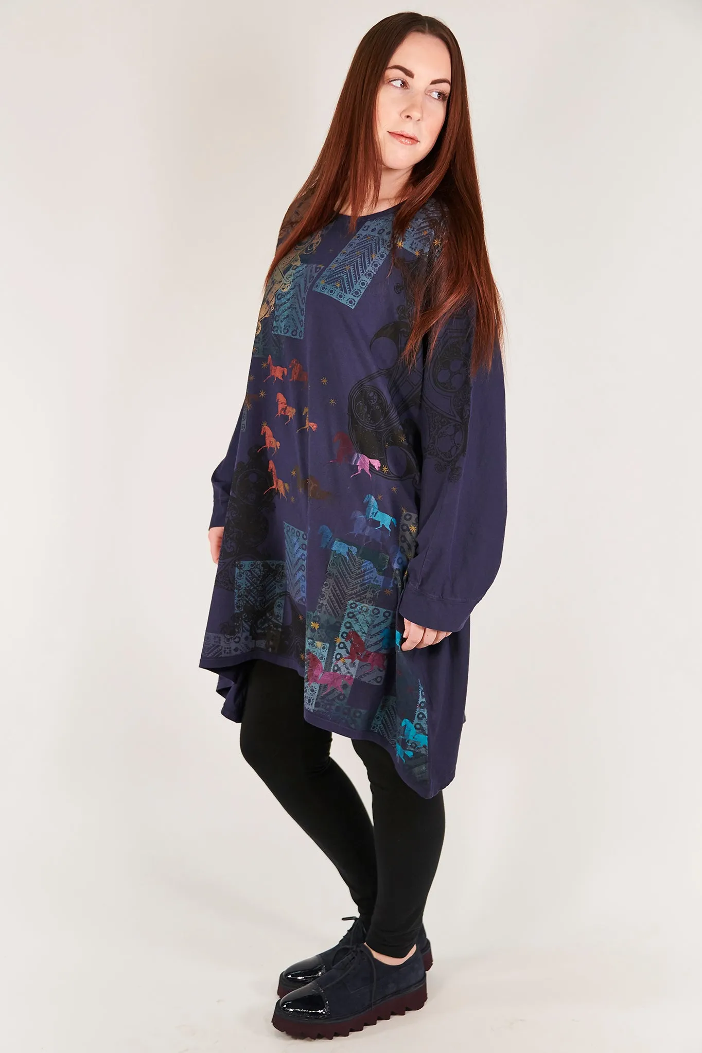 1258-Oversized Tunic Tee-Odyssey Blue-Atlantean Dreamscape