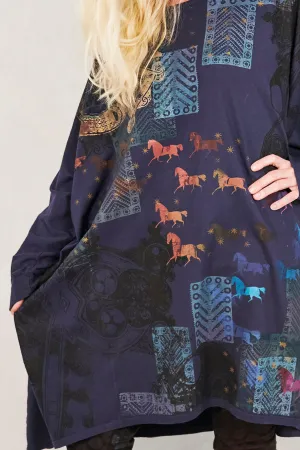 1258-Oversized Tunic Tee-Odyssey Blue-Atlantean Dreamscape