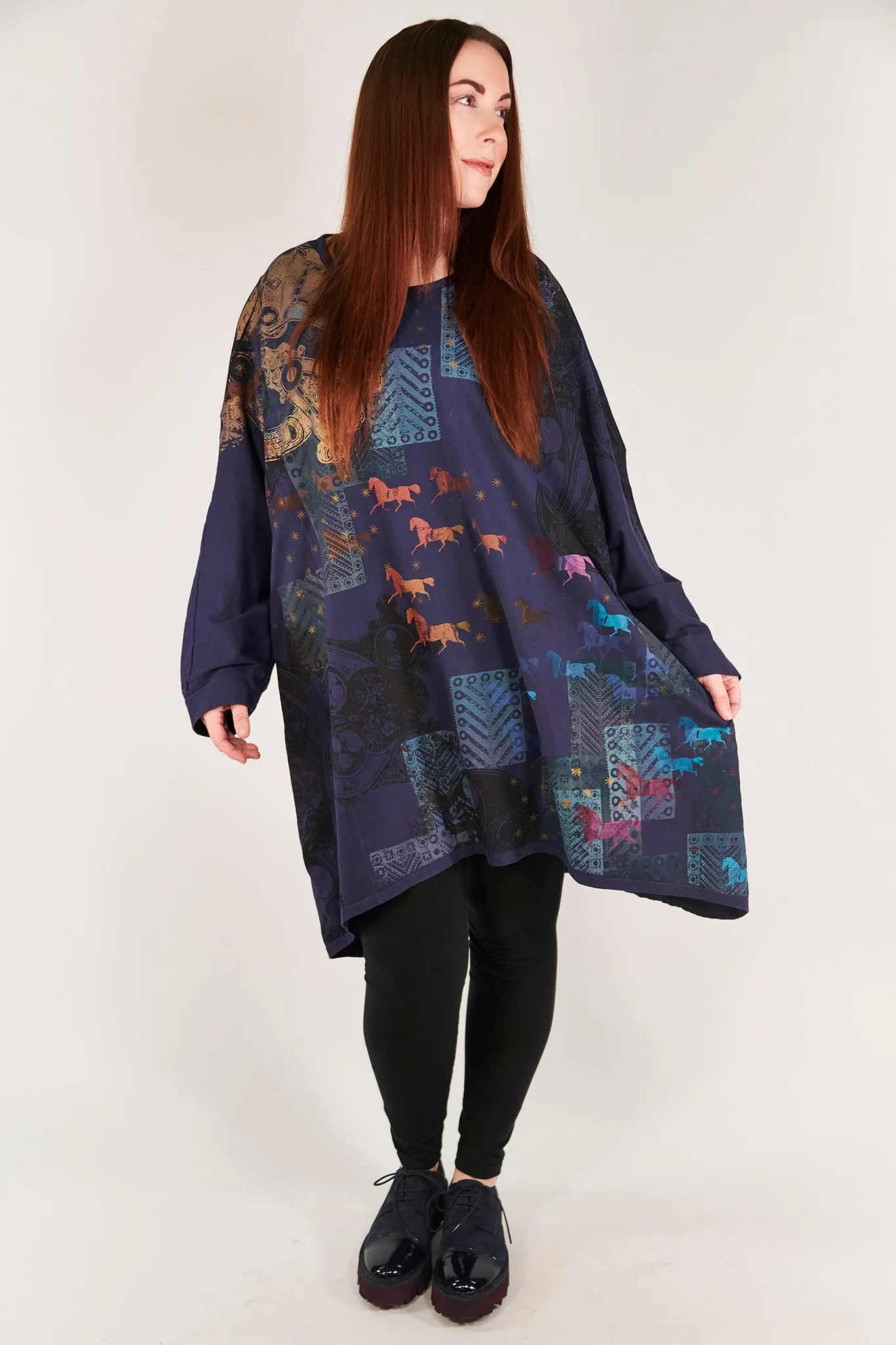 1258-Oversized Tunic Tee-Odyssey Blue-Atlantean Dreamscape