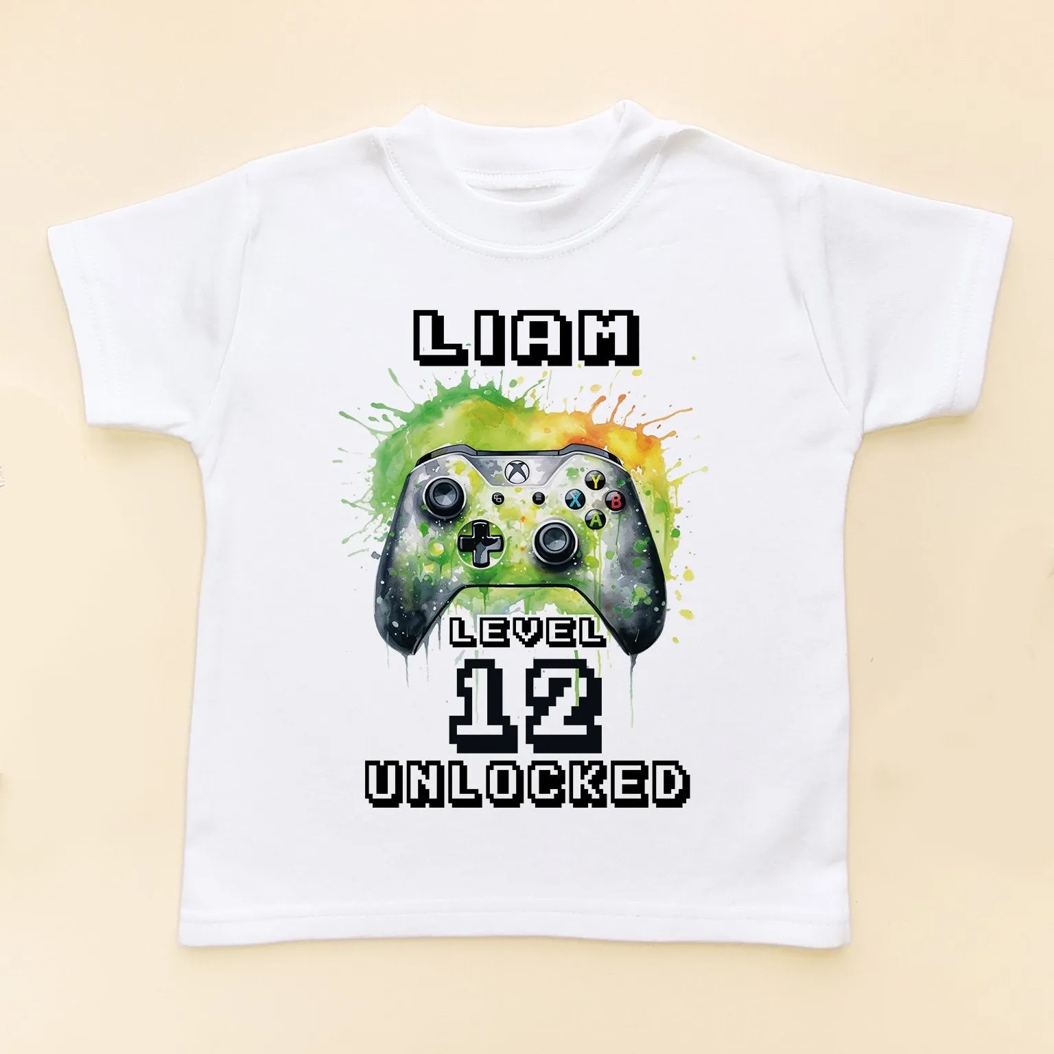 12th Birthday Unlocked Gamer Personalised Kids T Shirt