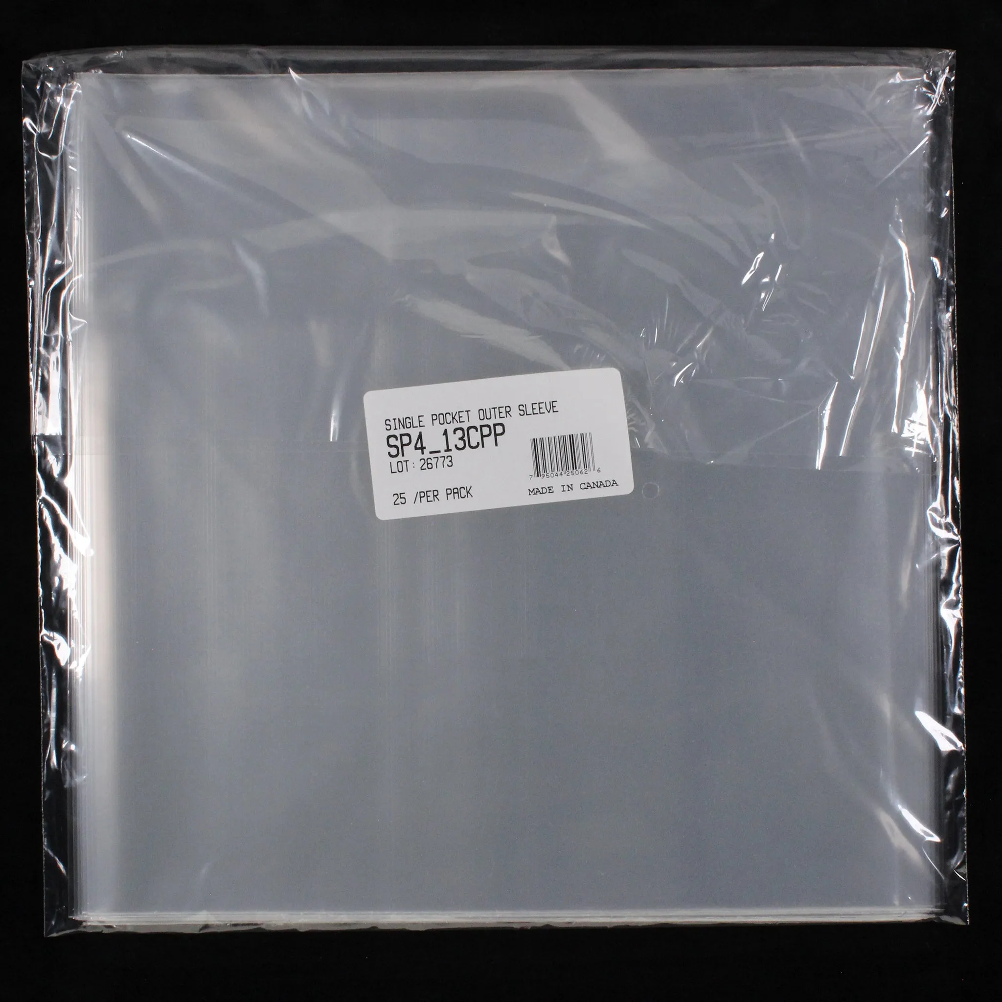 13" Single Pocket Outer Sleeves w/ No Flap - 4mil (25 pack)