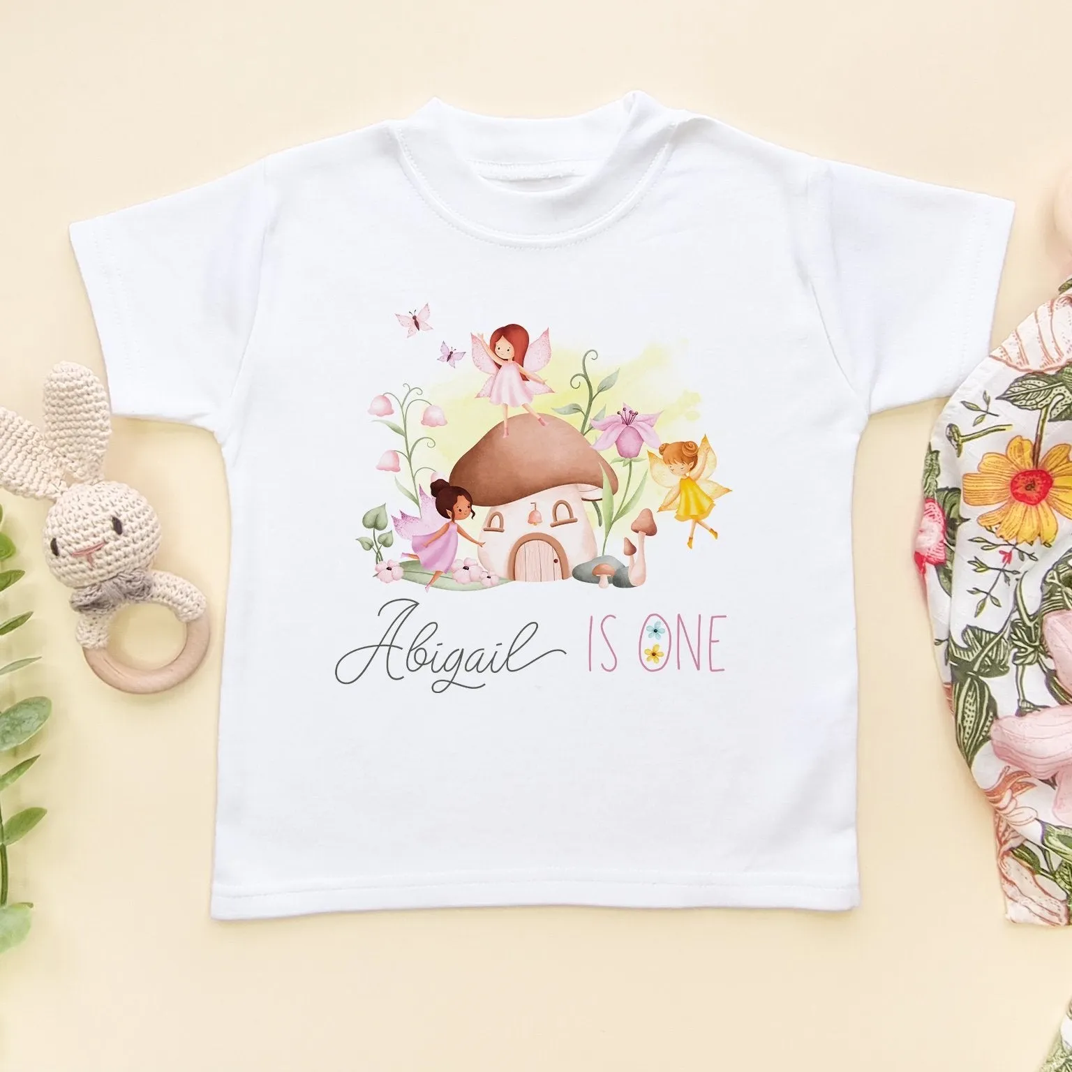 1st Birthday Fairy Theme Personalised T Shirt