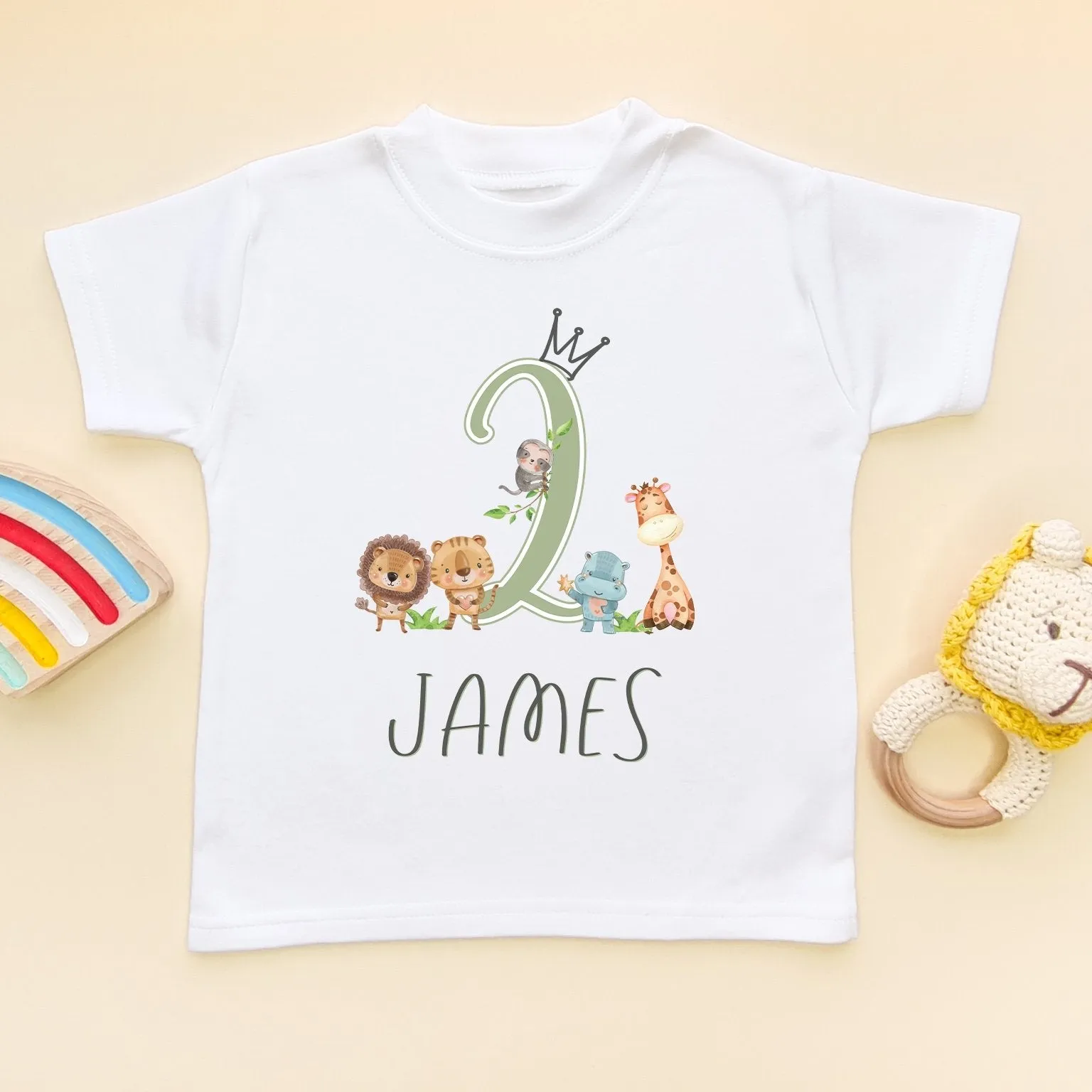 2nd Birthday Animals Personalised T Shirt