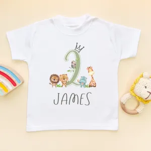 2nd Birthday Animals Personalised T Shirt