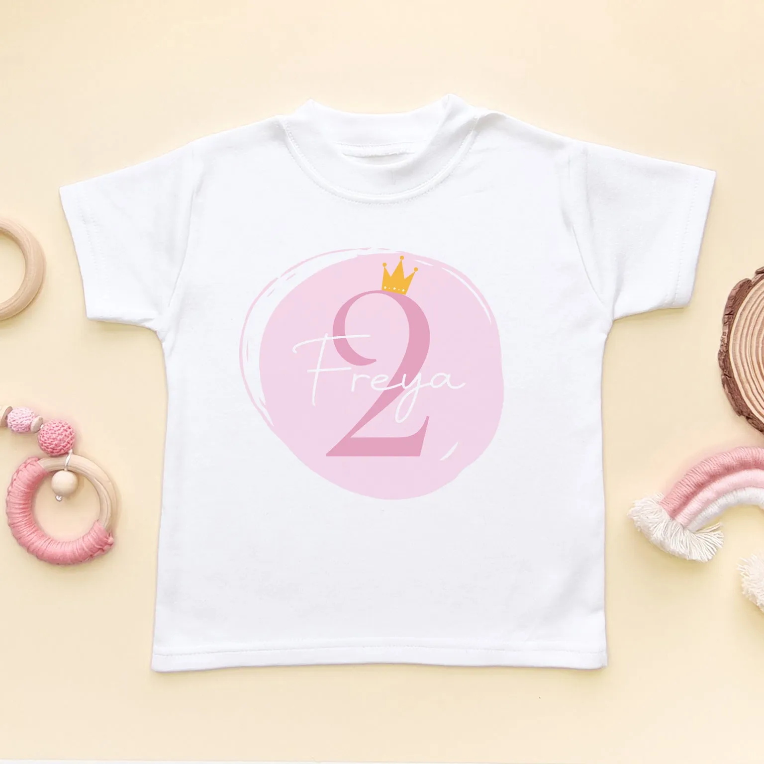 2nd Birthday Girl Pink Theme Personalised T Shirt