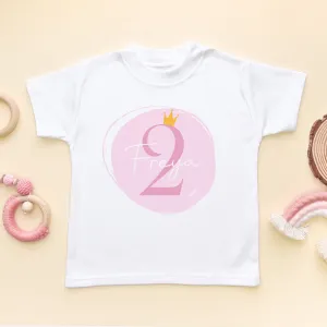 2nd Birthday Girl Pink Theme Personalised T Shirt