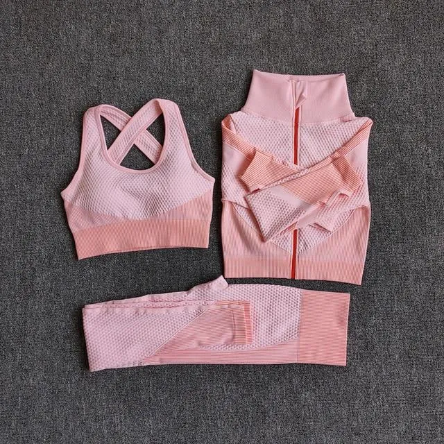3 Pics Women Fitness Sport Yoga Suits