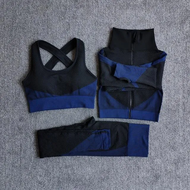 3 Pics Women Fitness Sport Yoga Suits
