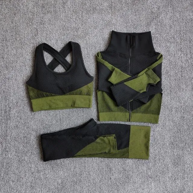 3 Pics Women Fitness Sport Yoga Suits