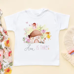 3rd Birthday Fairy Theme Personalised T Shirt