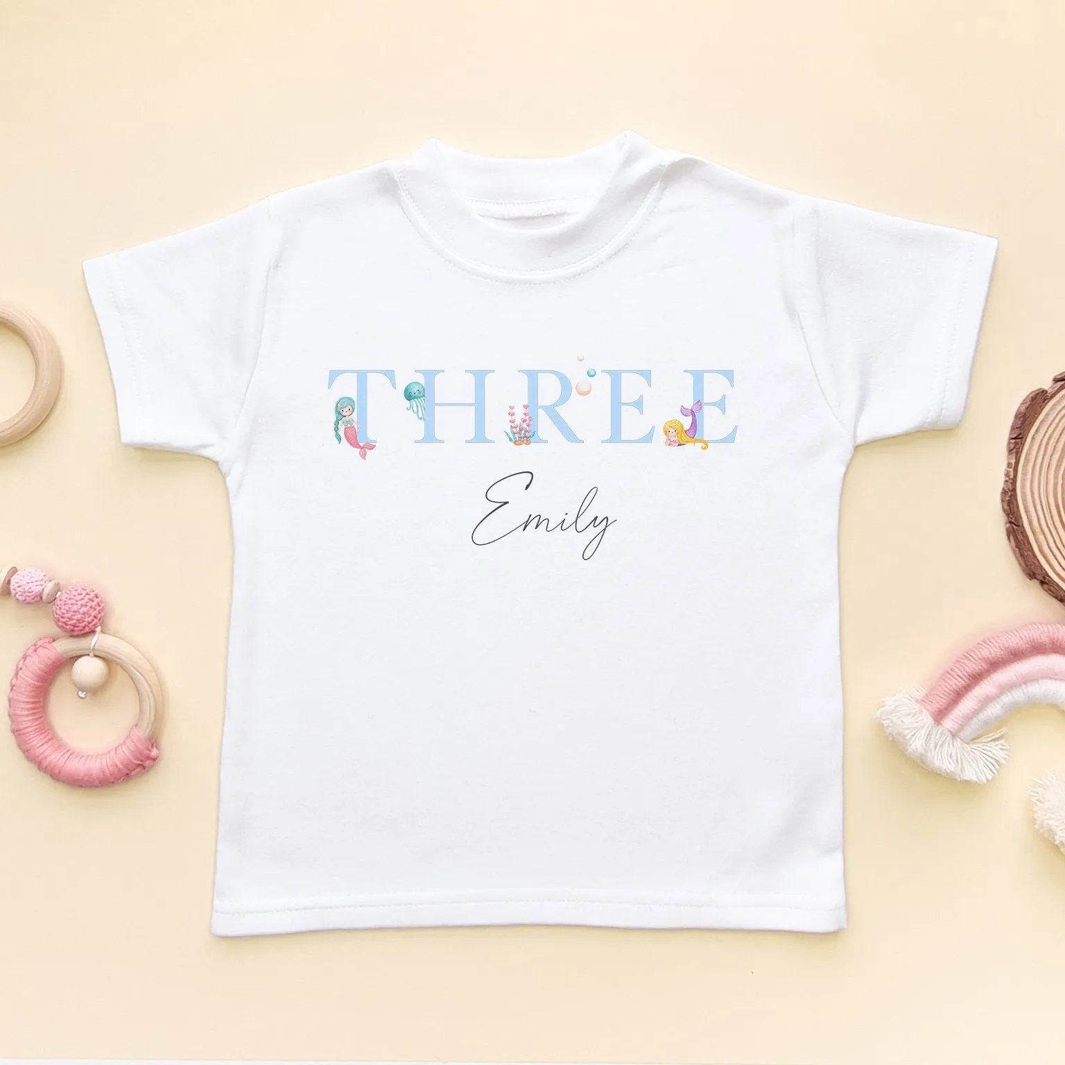3rd Birthday Mermaid Personalised T Shirt