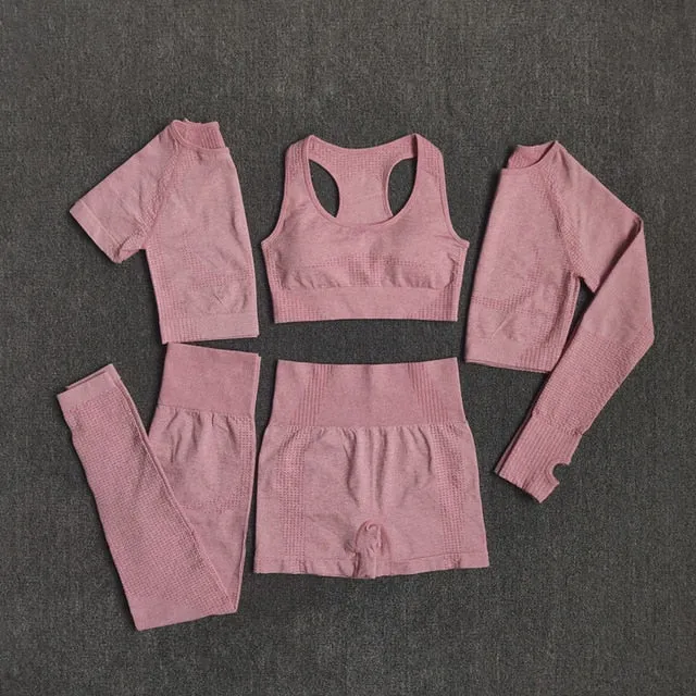 5 Pcs Seamless Women Yoga/Sports workout suit