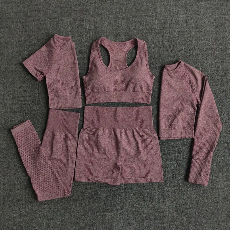 5 Pcs Seamless Women Yoga/Sports workout suit