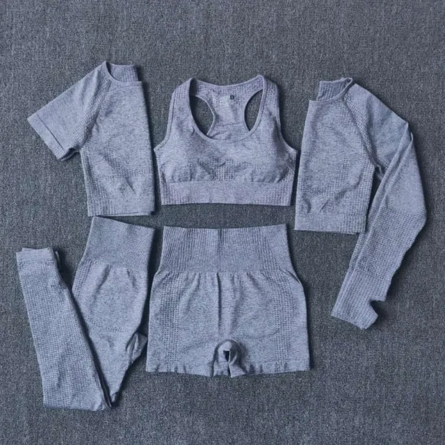 5 Pcs Seamless Women Yoga/Sports workout suit