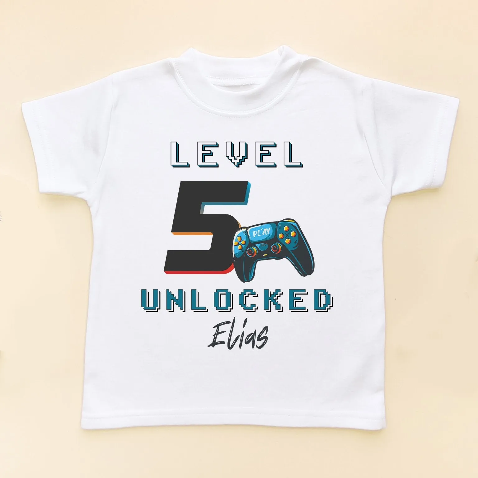 5th Level Unlocked Gamer Birthday Personalised T Shirt