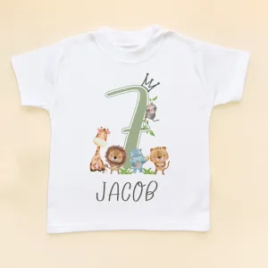 7th Birthday Animals Personalised T Shirt
