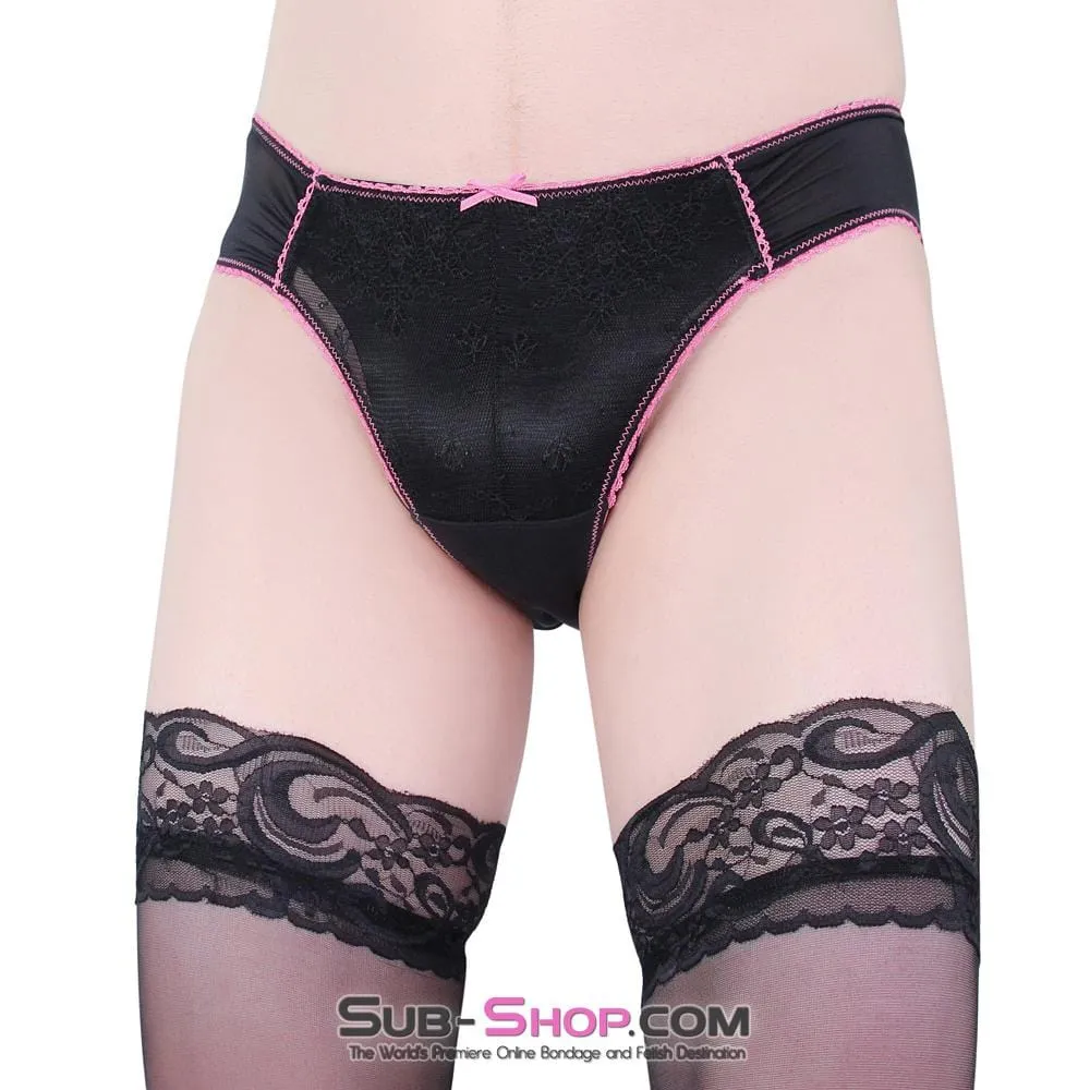 8825AE      Sissy Slave Pussy Black Padded Fake Vagina Panty Insert