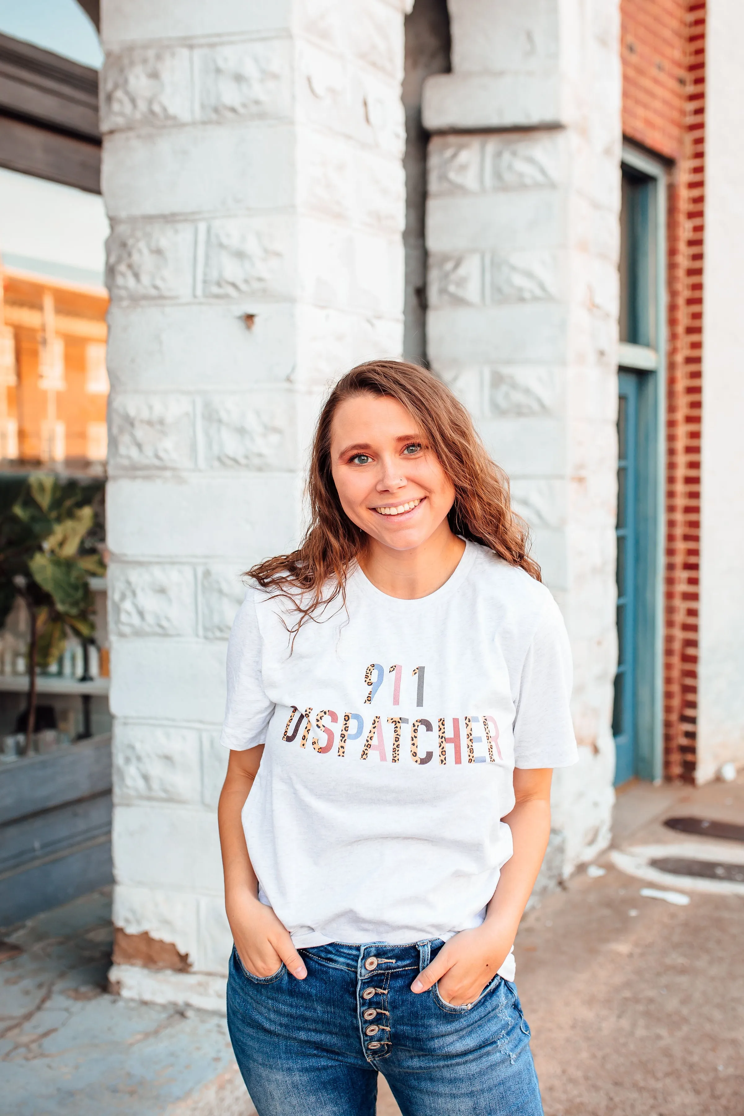 911 Dispatcher Leopard Print © Unisex Top