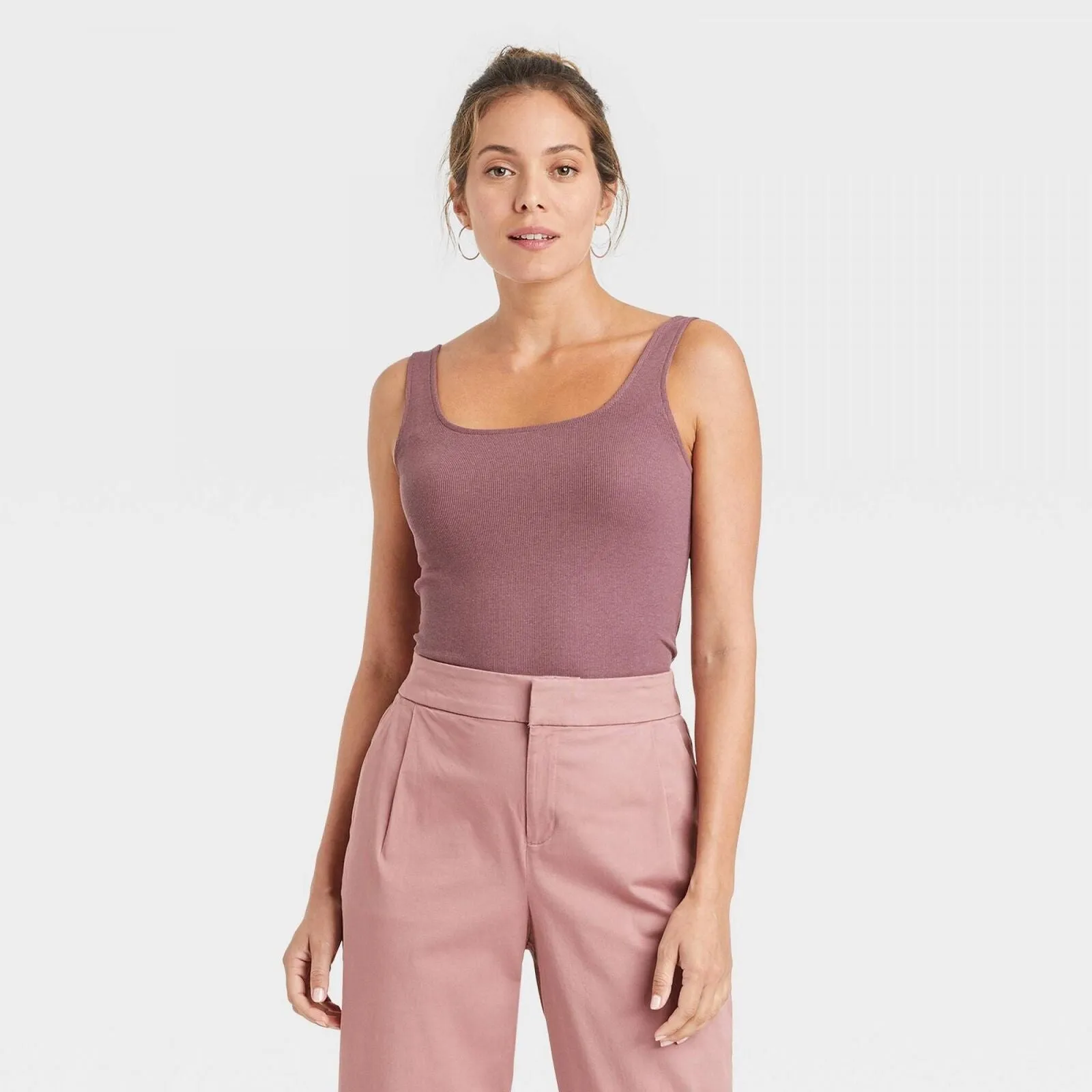 A New Day Women's Ribbed Square Neck Tank Top