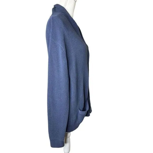 Abercrombie And Fitch Slate Blue Knit  Oversized Cardigan Sweater Sz L NWOT!