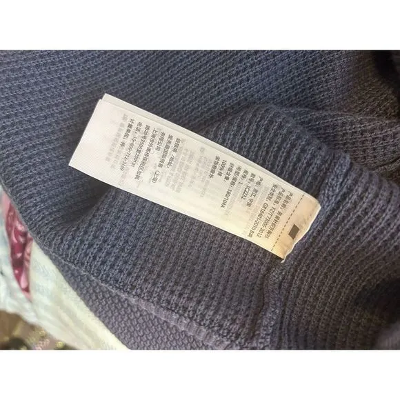 Abercrombie And Fitch Slate Blue Knit  Oversized Cardigan Sweater Sz L NWOT!