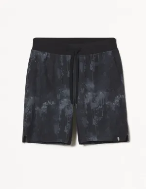Acadia Short: Black Cloud Drip Print