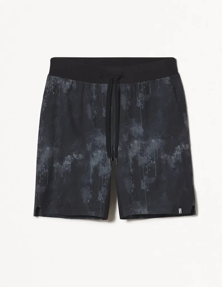 Acadia Short: Black Cloud Drip Print