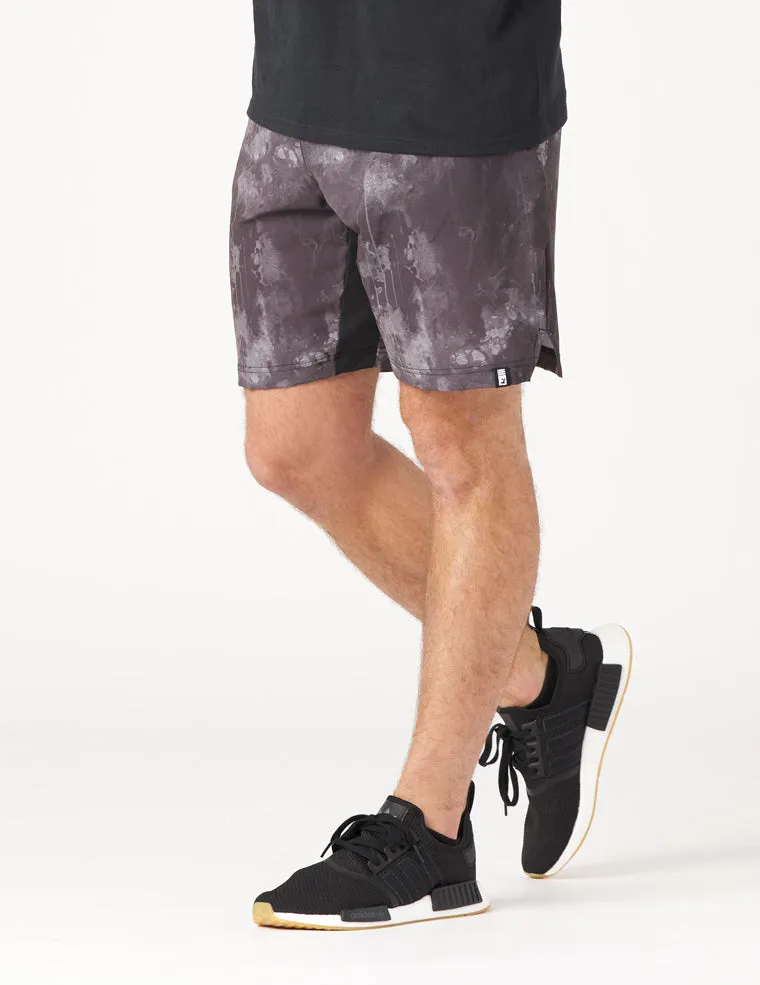 Acadia Short: Black Cloud Drip Print
