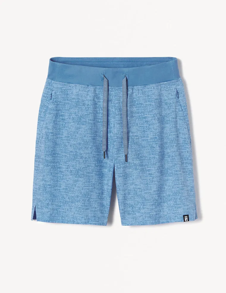 Acadia Short: Denim Blue Static Print