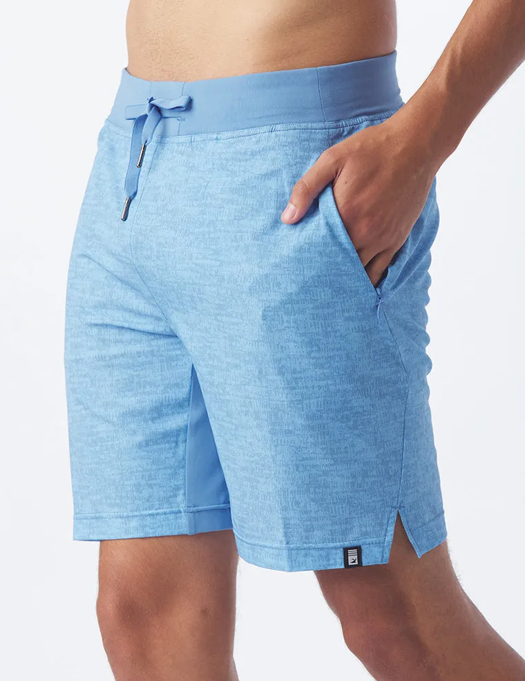 Acadia Short: Denim Blue Static Print