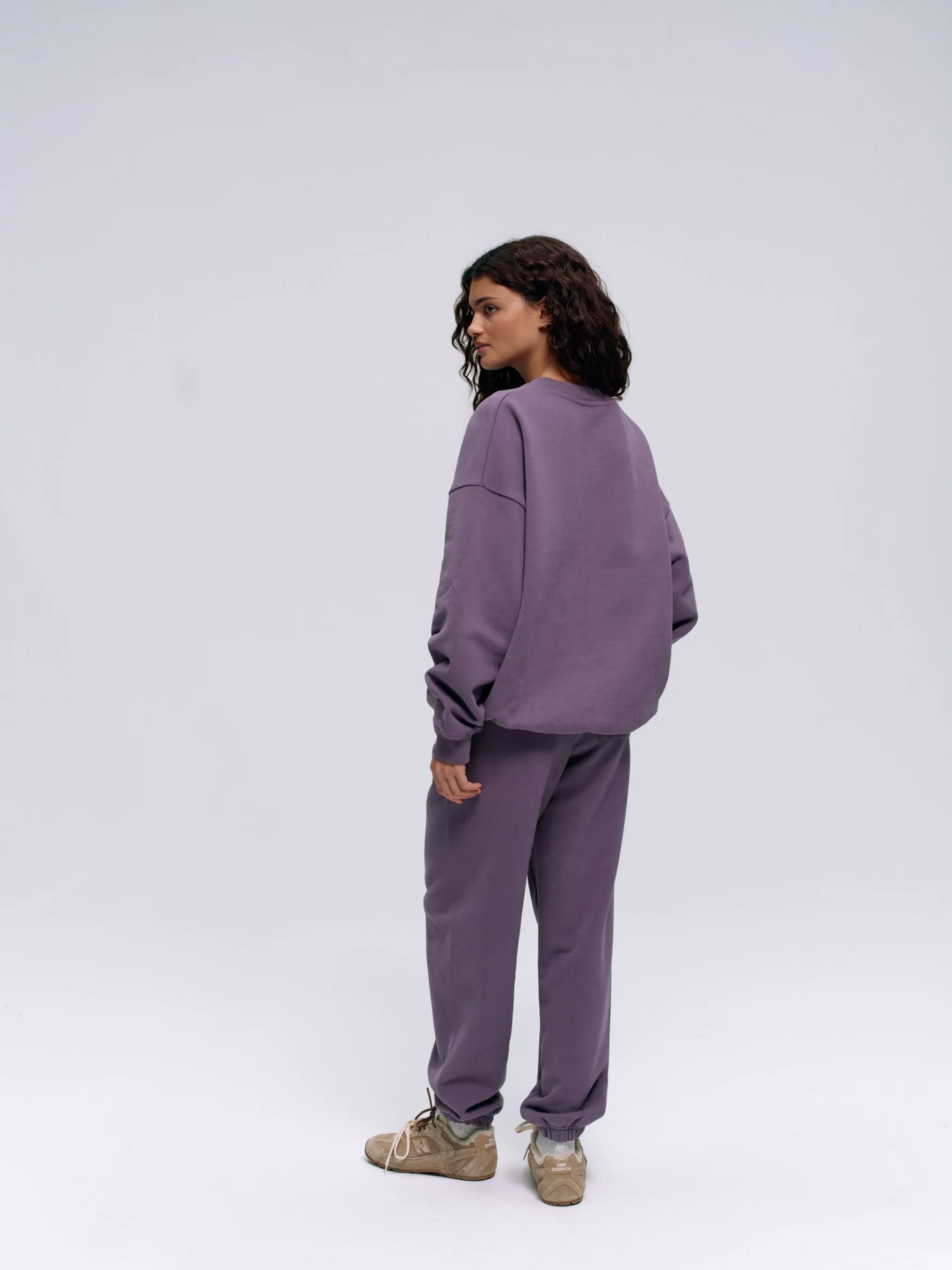 ADA Stitch Oversized Sweatshirt - Violet Purple
