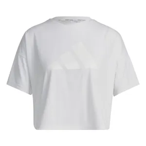 Adidas Women Train Icons 3 Bar Logo Tee White HK6965