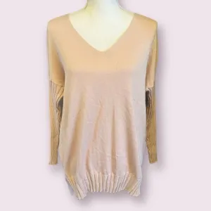 Adrianna Papell V-Neck Tunic Sweater NWT
