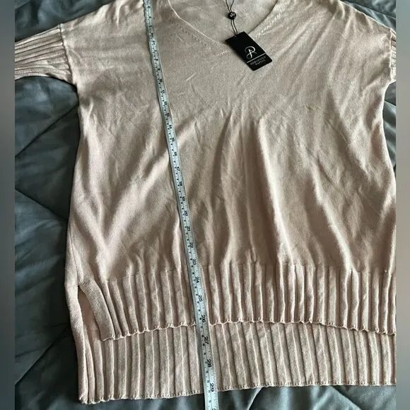 Adrianna Papell V-Neck Tunic Sweater NWT