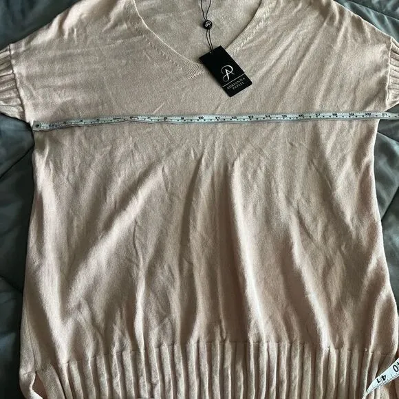 Adrianna Papell V-Neck Tunic Sweater NWT