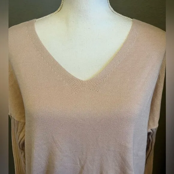 Adrianna Papell V-Neck Tunic Sweater NWT