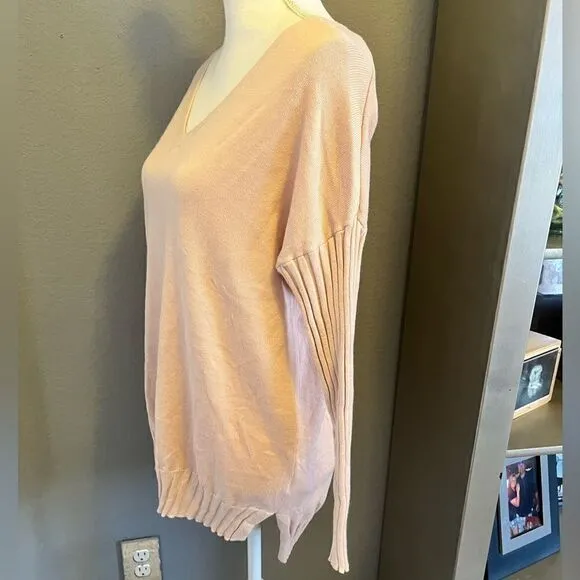 Adrianna Papell V-Neck Tunic Sweater NWT