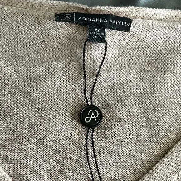 Adrianna Papell V-Neck Tunic Sweater NWT