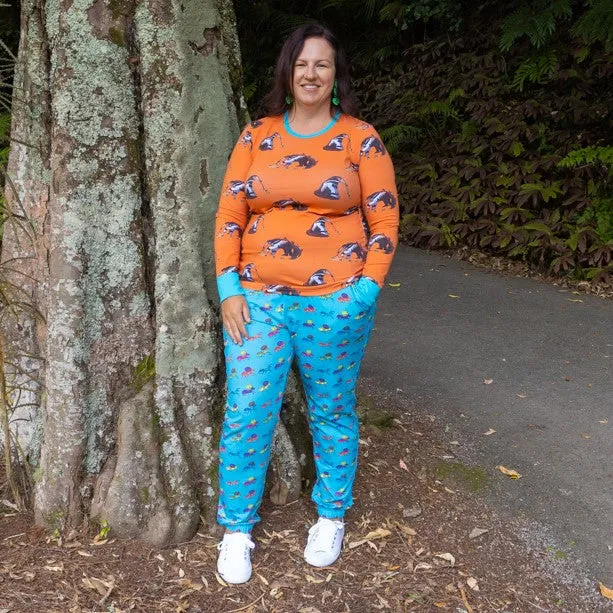 Adult's Rainbow Ants Blue Pants