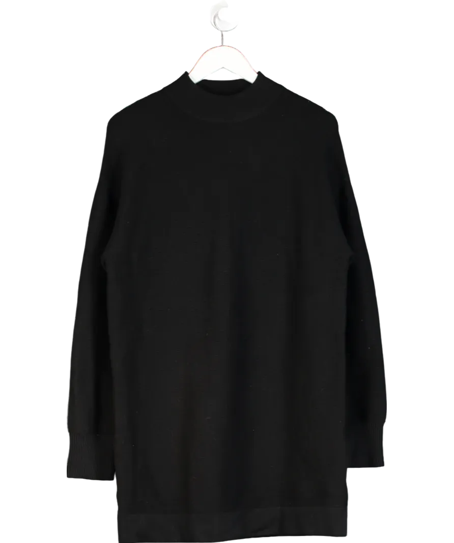 ALB Anne Louise Black Ribbed Sweater Dress UK S