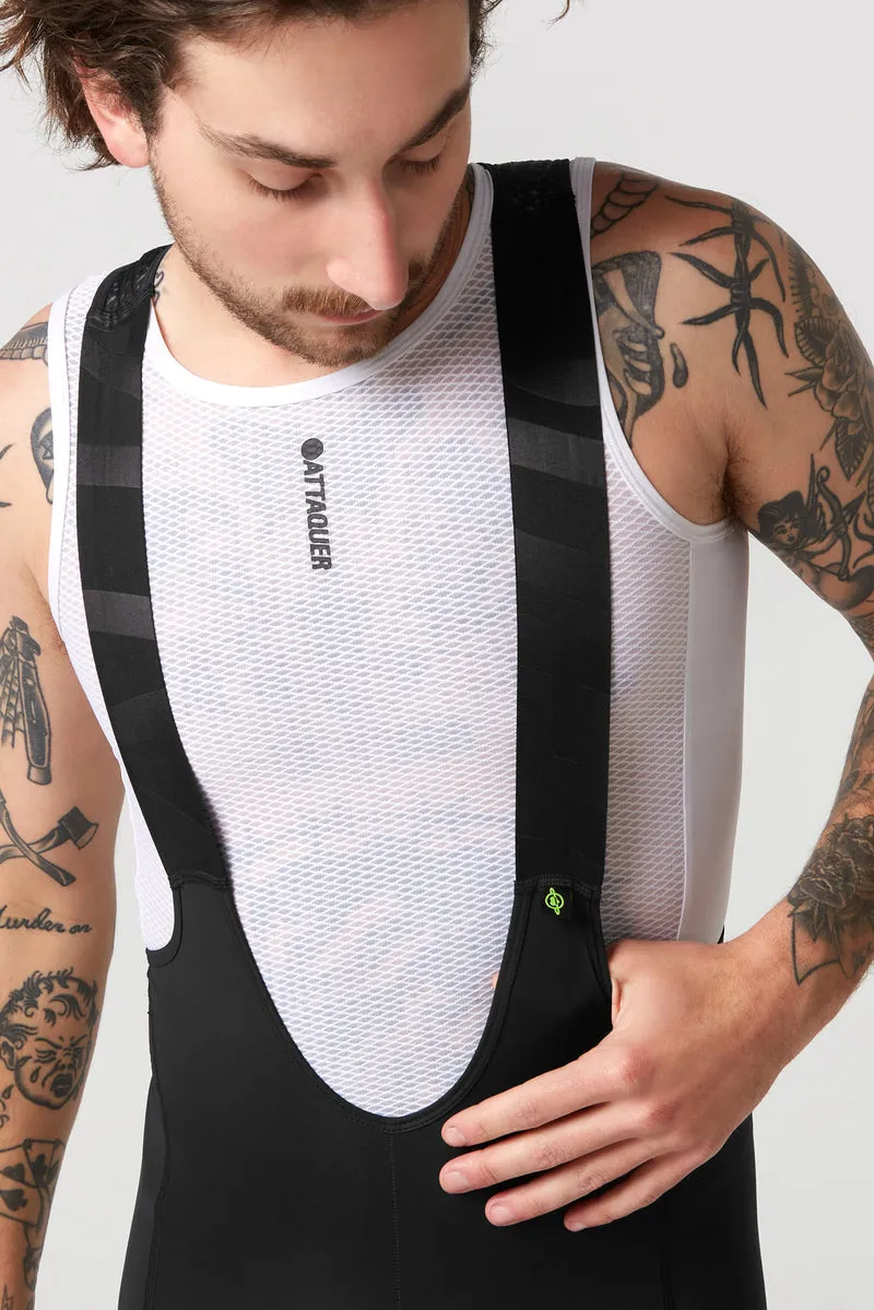 All Day Bib Short 2.0 Black/Tonal Reflective Logo