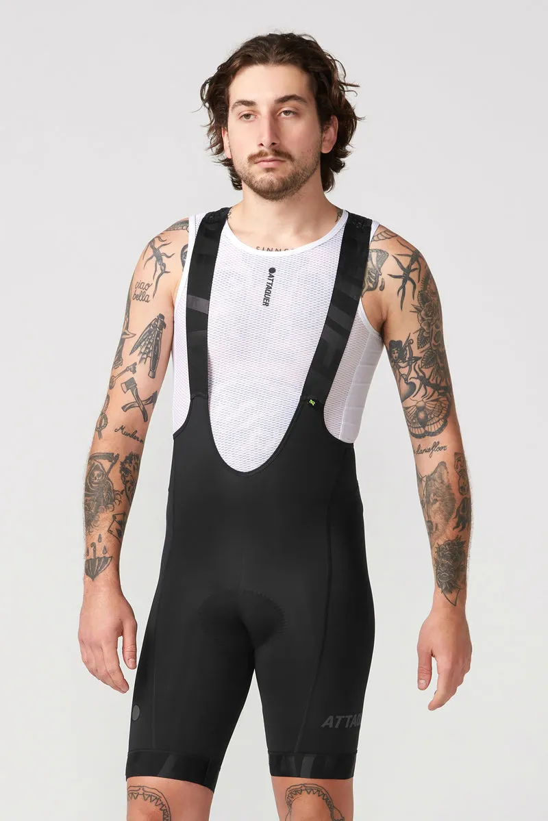 All Day Bib Short 2.0 Black/Tonal Reflective Logo