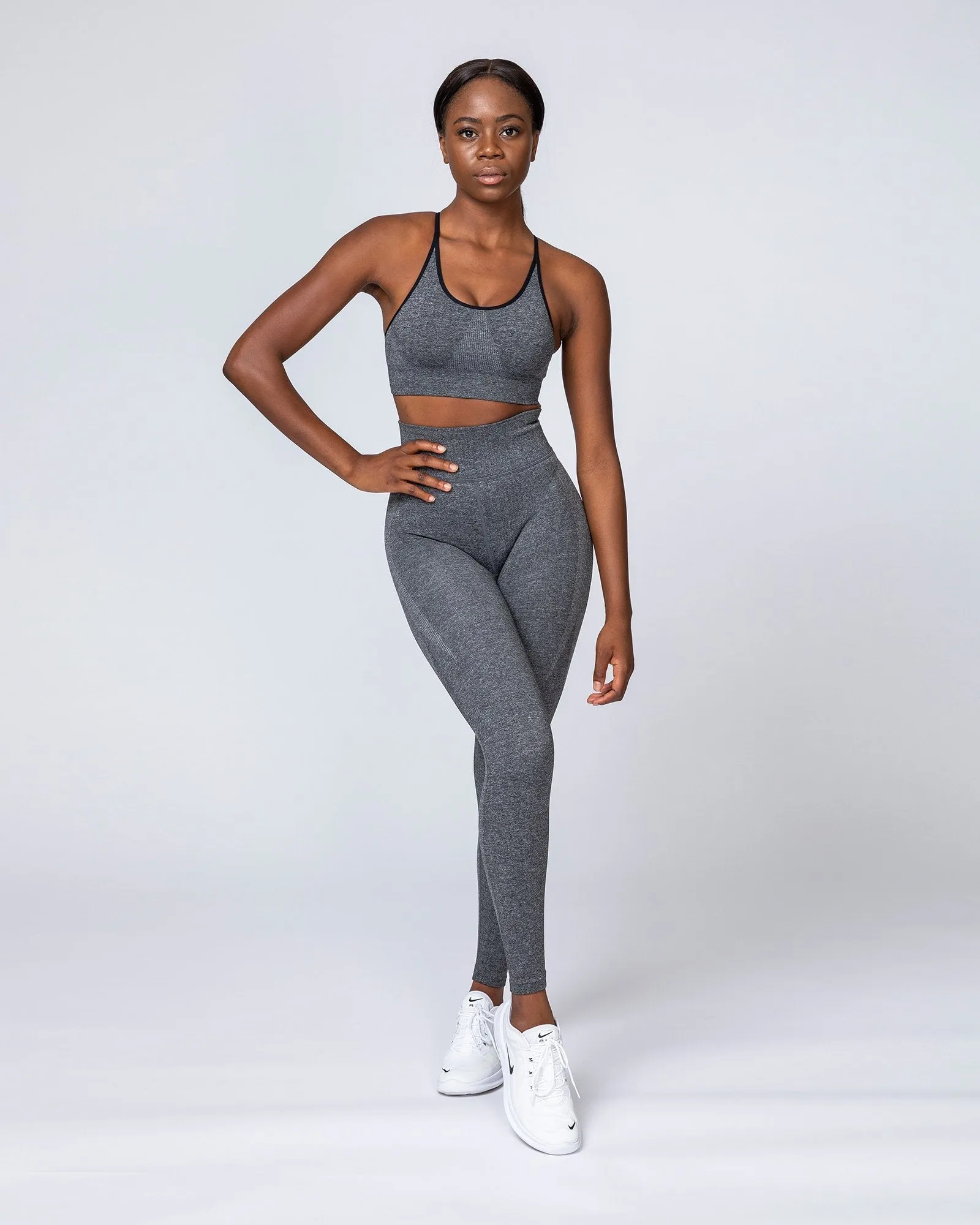 All Day Strap Seamless Bra - Charcoal Marl