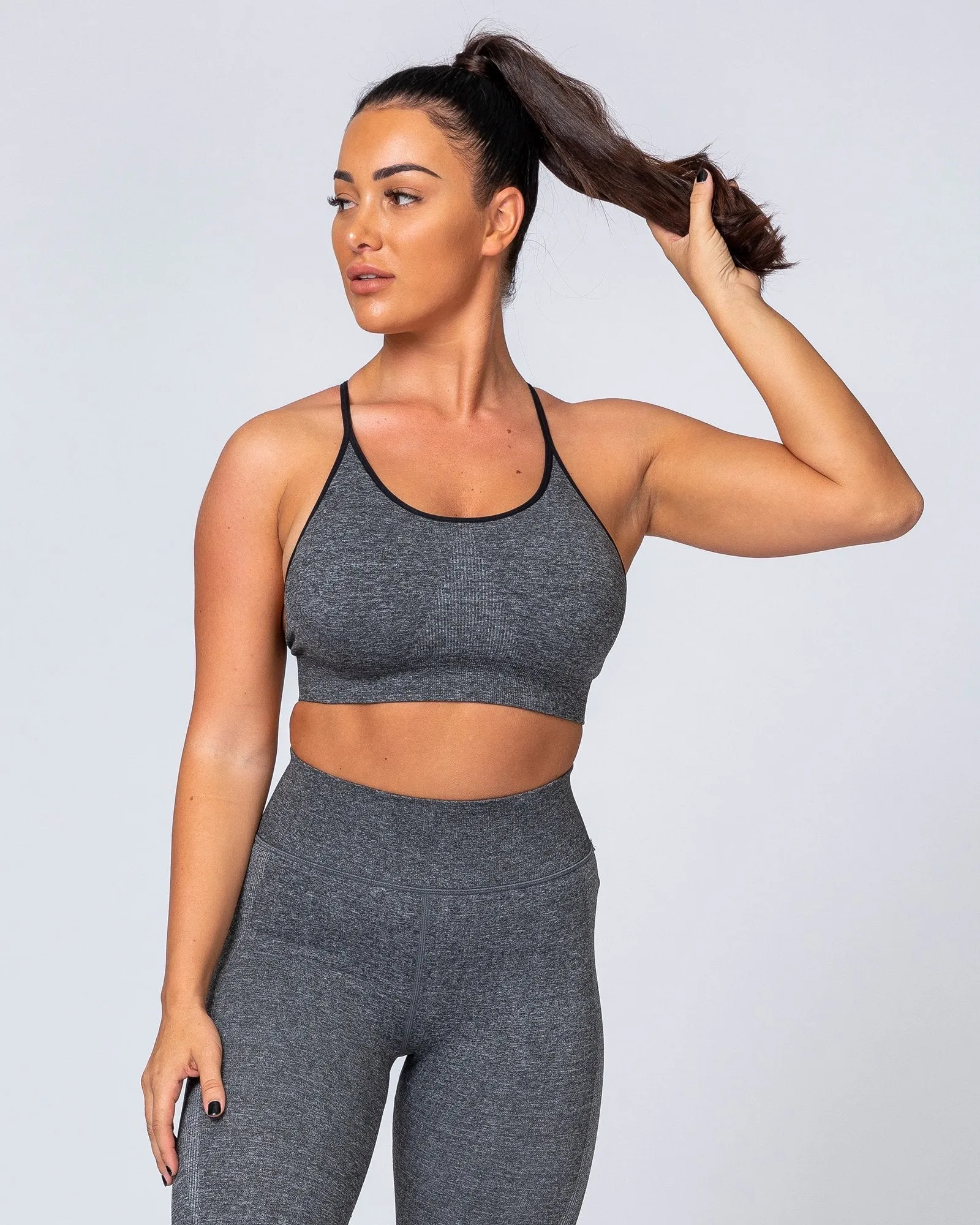 All Day Strap Seamless Bra - Charcoal Marl