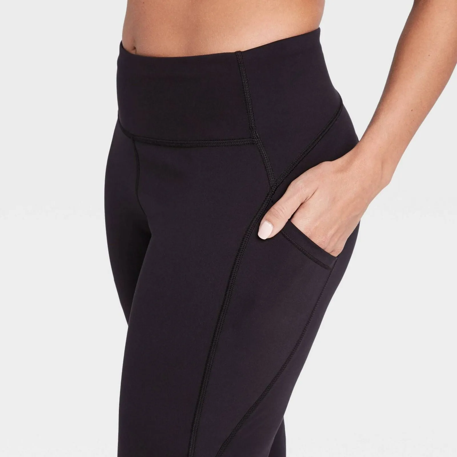 All In Motion Women's Contour Curvy Power High Waist Straight Leg Pants