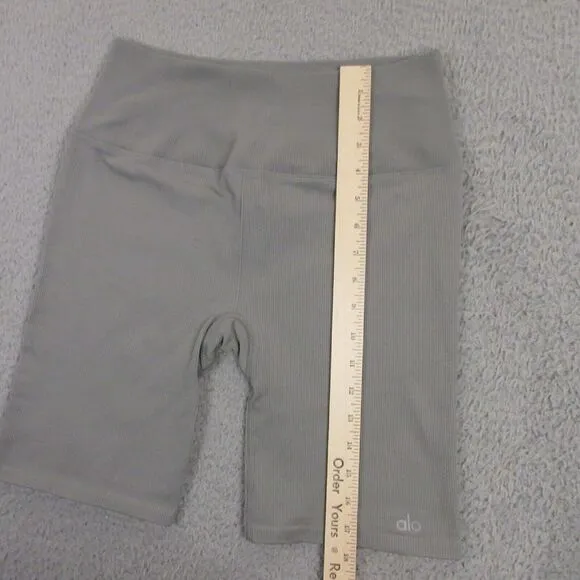 Alo 5&quot; Seamless Ribbed Favorite‎ Biker Shorts Womens Medium Seamless Stretch