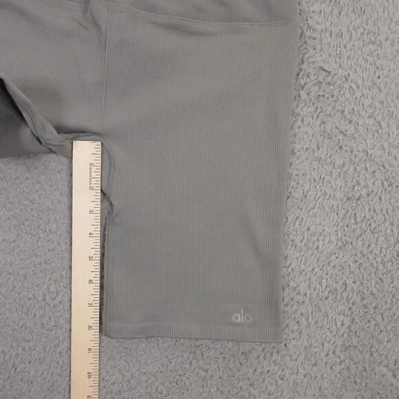 Alo 5&quot; Seamless Ribbed Favorite‎ Biker Shorts Womens Medium Seamless Stretch